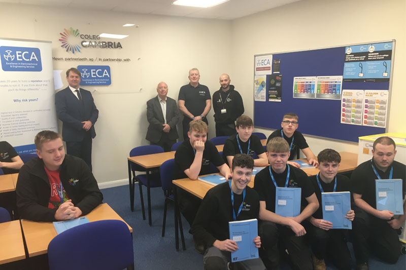 ECA make donation to Coleg Cambria