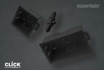 Black Lining Boxes and Ezylink Connectors from Click Scolmore